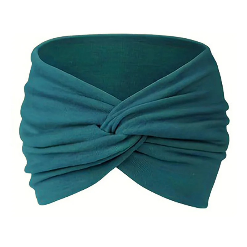 African-Inspired Wide Headband for Women – Stretchable, Non-Slip Turban Twist Hair Wrap for Sport and Workout