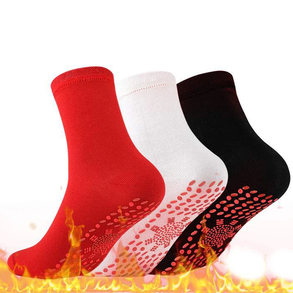1-5Pairs Foot Warmer Socks Winter Anti-Freezing Sports White Red Warmer Stockings Breathable Anti-Fatigue for Fishing Camping