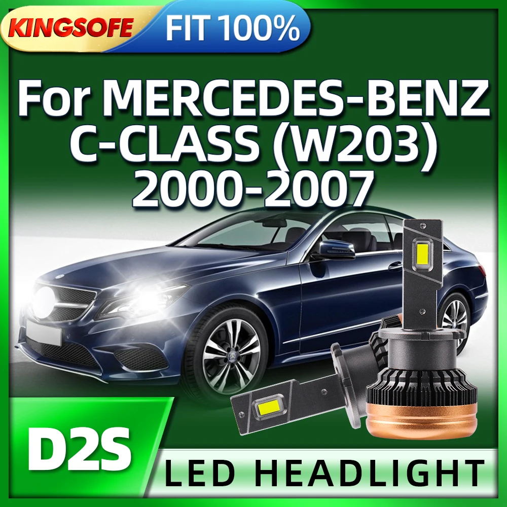 

Roadsun 2PCS D2S Car Lights LED Headlight Bulbs 45000LM For MERCEDES-BENZ C-CLASS W203 2000 2001 2002 2003 2004 2005 2006 2007
