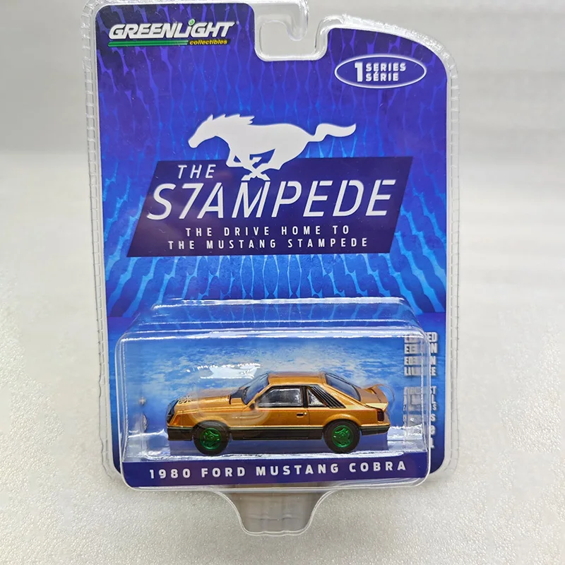 Diecast 1:64 Scala 1 -1980 Ford Mustang Lega Modello Di Auto Collezione Souvenir Display Ornamenti Giocattolo Del Veicolo