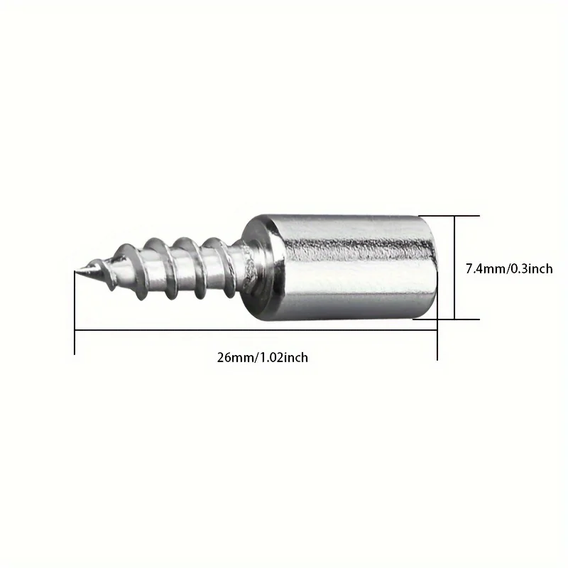 52pcs Self Tapping Screws - Galvanized Finish, Partial Thread, Round Head, for Wood, Phillips Slot, Fastening Accessories