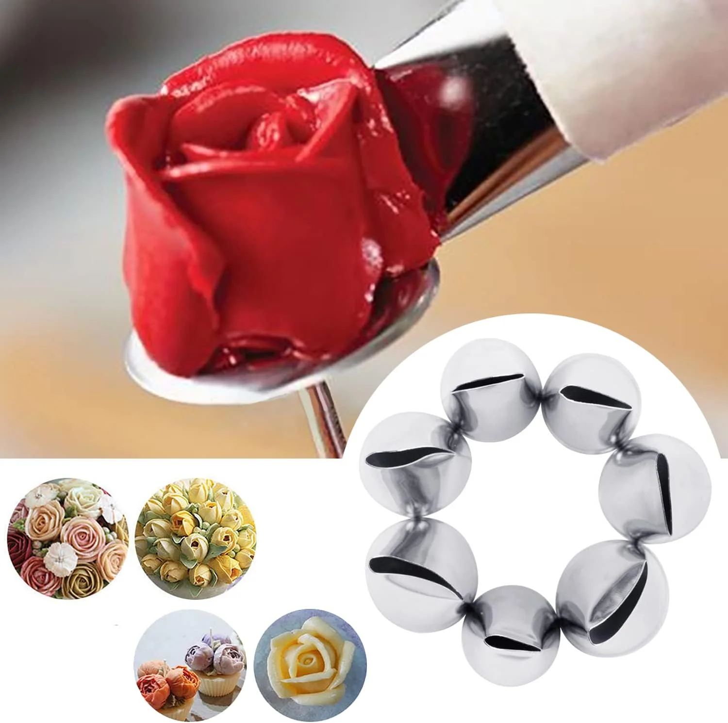12pcs Cake Flower Nail & Lifter Set – Icing Flower Decorating Kit 5