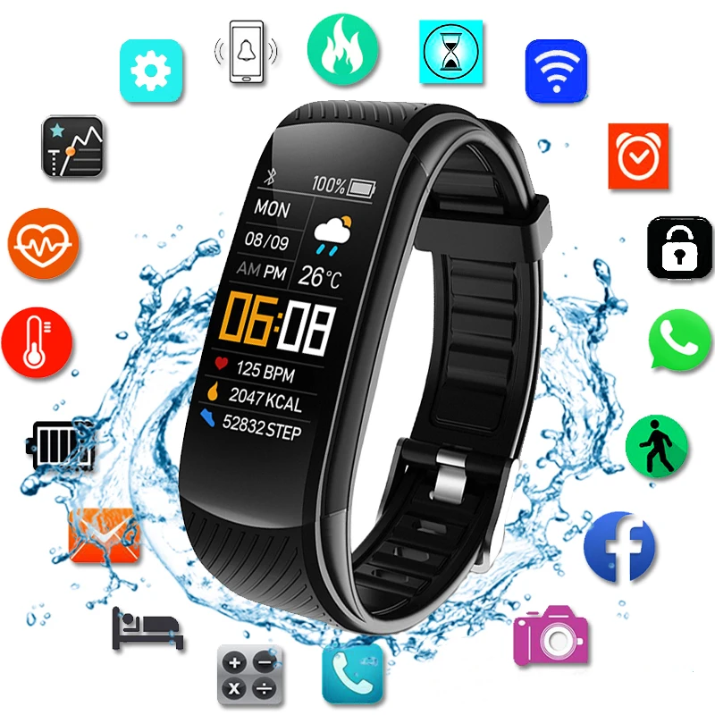 

SH01 Sport Smartwatch Fitness Tracker Smart Watch Women Bluetooth Bracelet For Android IOS Electronic Waterproof Wristwatch