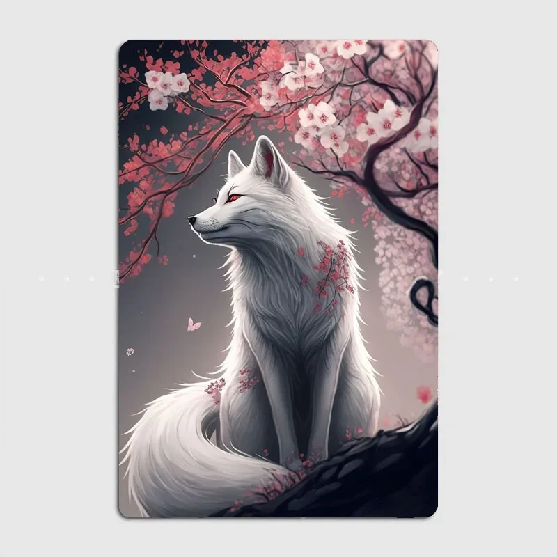 

White Fox Vintage Wall Decor with Artistic Panel Featuring Scenery，Transform Your Home and Bar Into A Beautiful Art Gallery