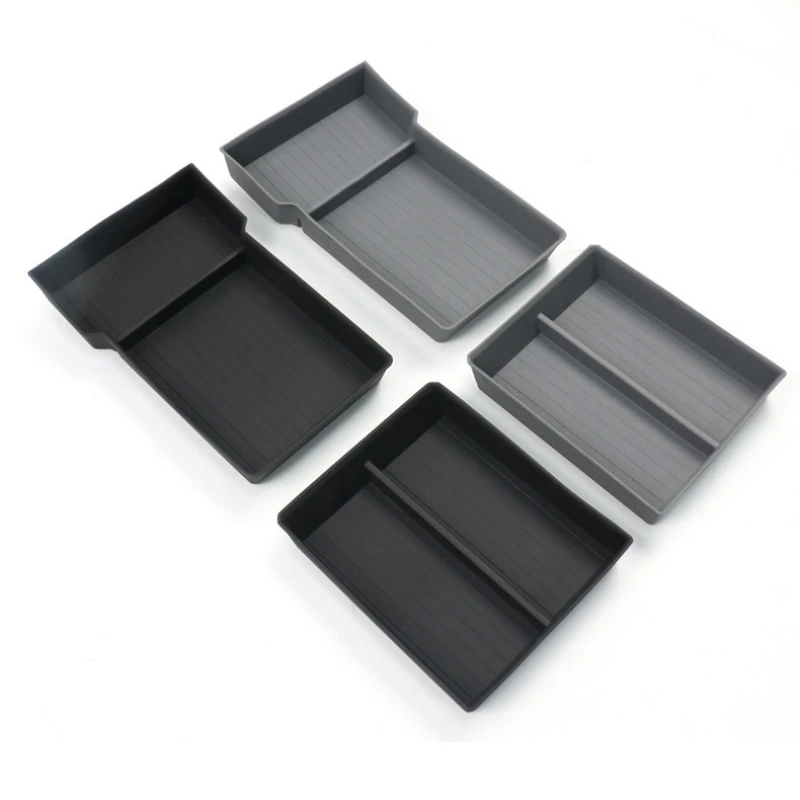 For Tesla Model Y Juniper 2025 Center Console Storage Organizer Box Tray Model 3 Highland 2024 Armrest Box Hidden Accessories