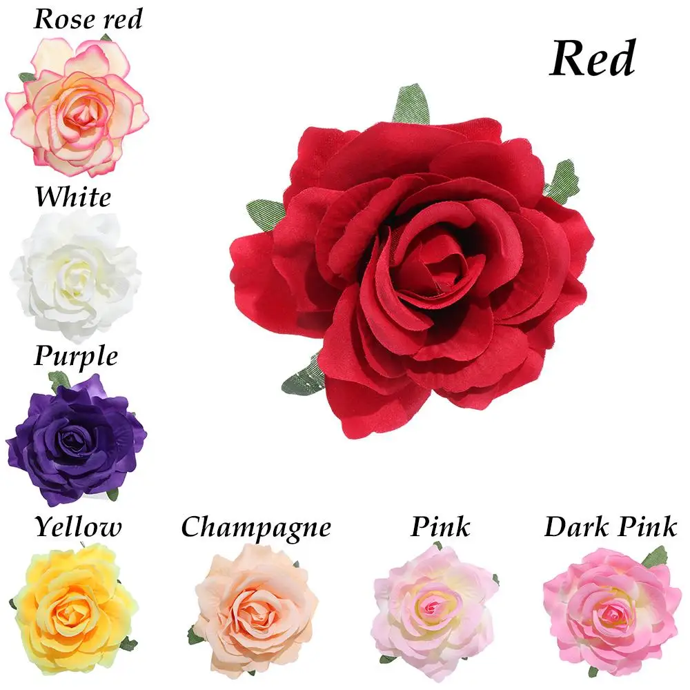 Artificial Rose Flower Wedding Hair Clip for Women