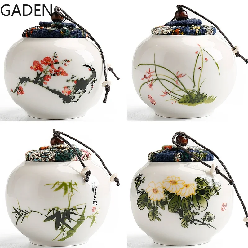 Japanese-style Ceramic Sealed Jar Storage Jar Household Storage Box Living Room Coffee Table Decoration Desktop Ornaments ceramic storage jar
