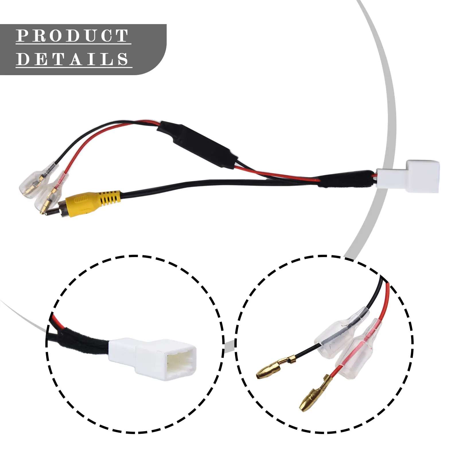 

4 Pin Car Reverse Camera Retention Wiring Harness Cable Plug Adapter For Toyota Plastic + Metal Reversing Camera Cable ACCESSORI