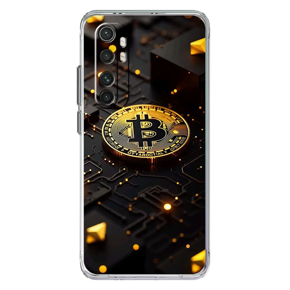 Luxury Bitcoin Design Soft Clear Phone Case Cover