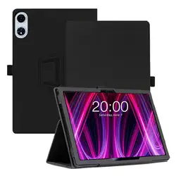 Blackview Link 2 Tablet Case - Premium Anti - Scratch Leather with Microfiber Lining and One - Hand Strap (Black)