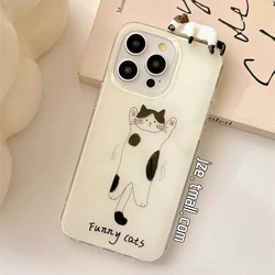 3D Funny Cat Cartoon White Acrylic Phone Case for Honor 400 Lite 5G (1)