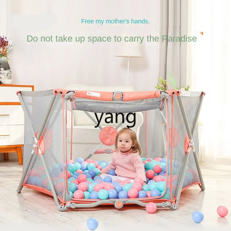 LMM Toddler Game Fence Installation-Free Foldable Infant Protective Grating Living Room