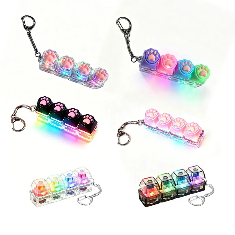 Illuminated Fidget Keychain - Anxiety Relief and Portable Desktop Accessory Gift