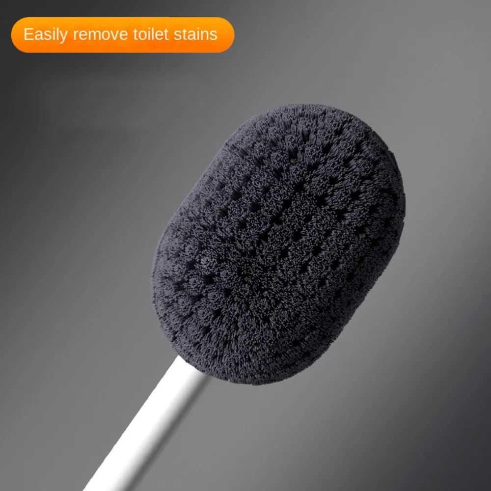 Long Handle Household Toilet Brush Wall Mounted Quick Drying Bent Head Corner Gap Brush Bathroom Cleaning Tools