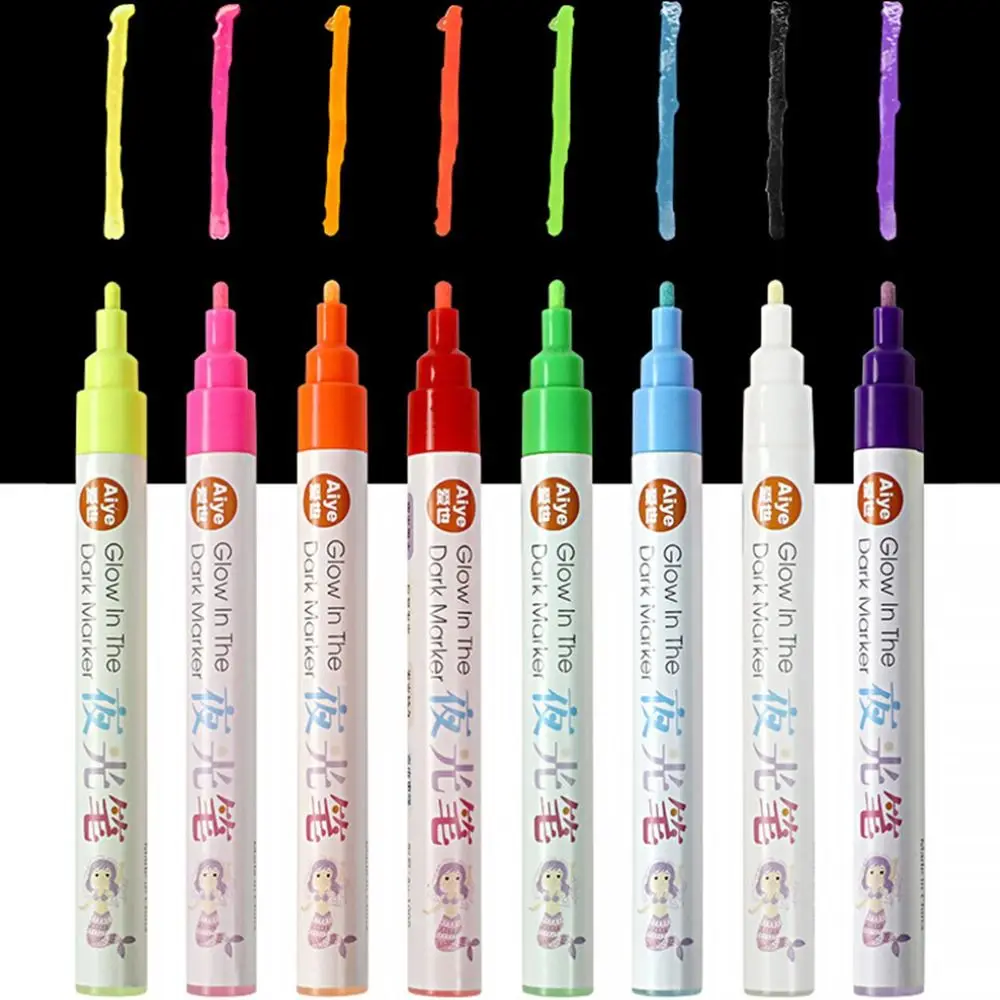 Marker Pen Colorful Luminous Hand Painting DIY Glowing in the Dark Highlighter Marker Highlighter Pen Art Marker