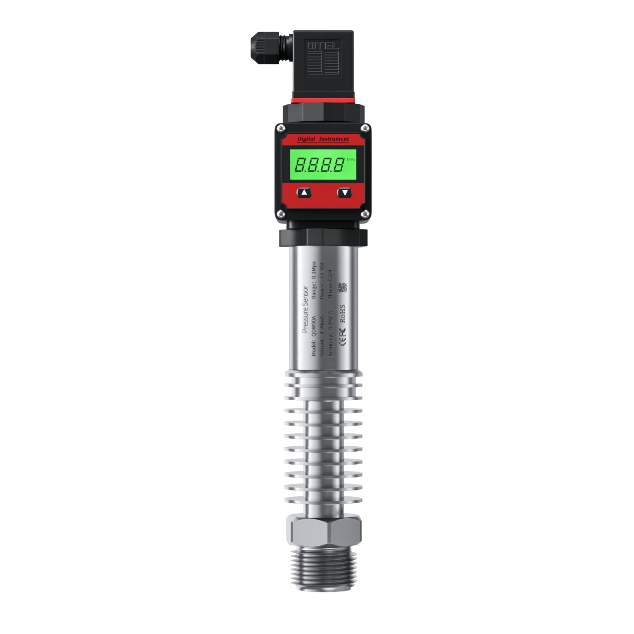 200℃ 1bar 16bar 25bar 1.6Mpa LCD display High Temperature Pressure Transmitter 4-20mA 0-10V Pressure Sensor Transducer