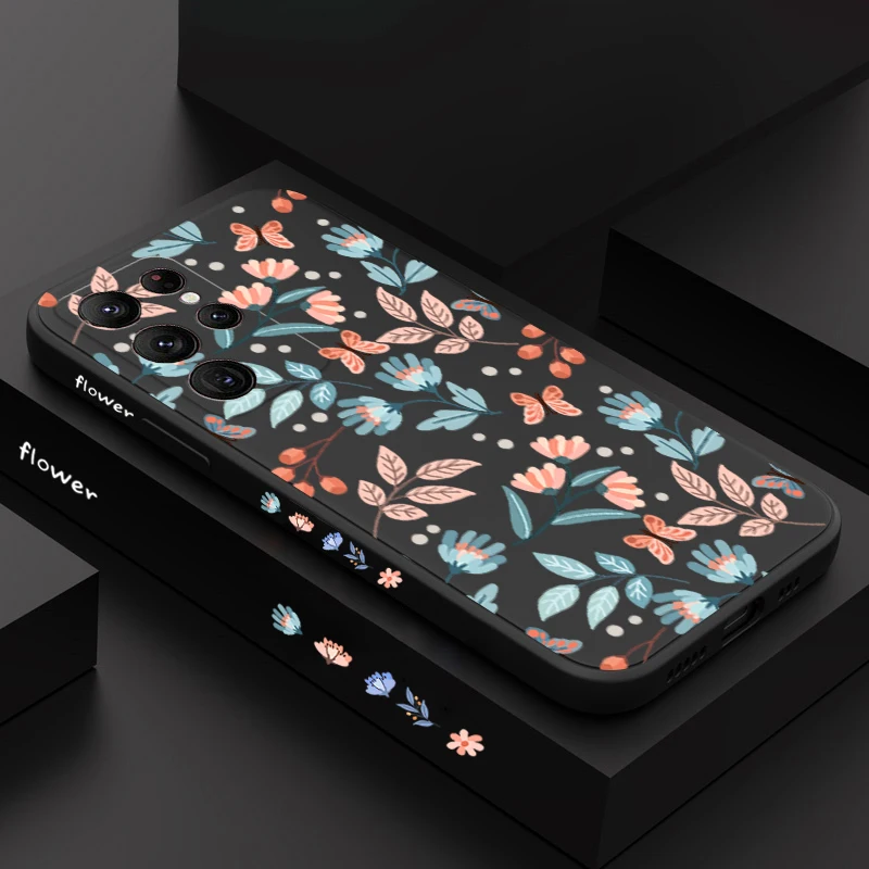 thumbnail image 1 of Romantic Garden Leaves Phone Case For Samsung Galaxy S23 Ultra S22 Plus S21 S20 FE A14 A34 A54 A13 A23 A33 A53 A32 A52 A72 Cover, 1 of 5