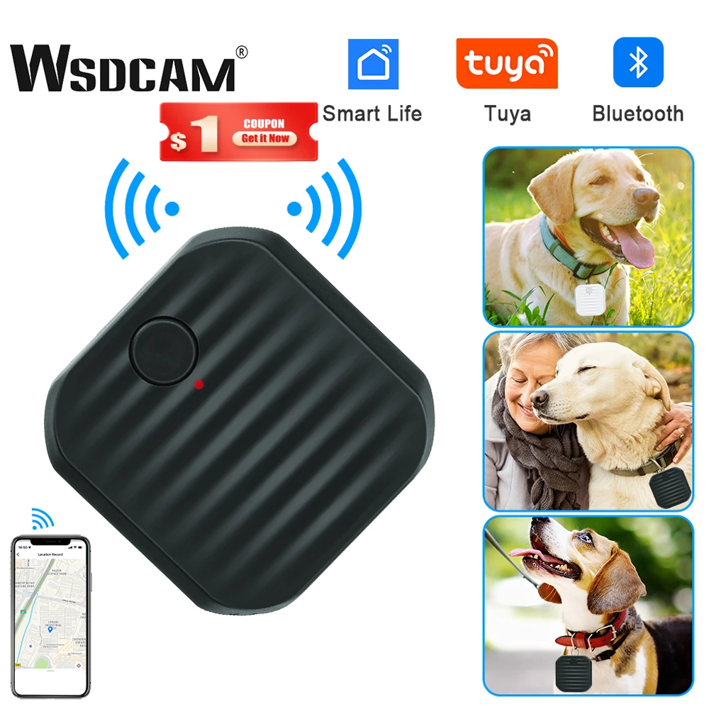 Wsdcam Bluetooth Key Locator Smart Mini GPS Tracker Wireless Positioning Wallet Two Way Search Anti Lost