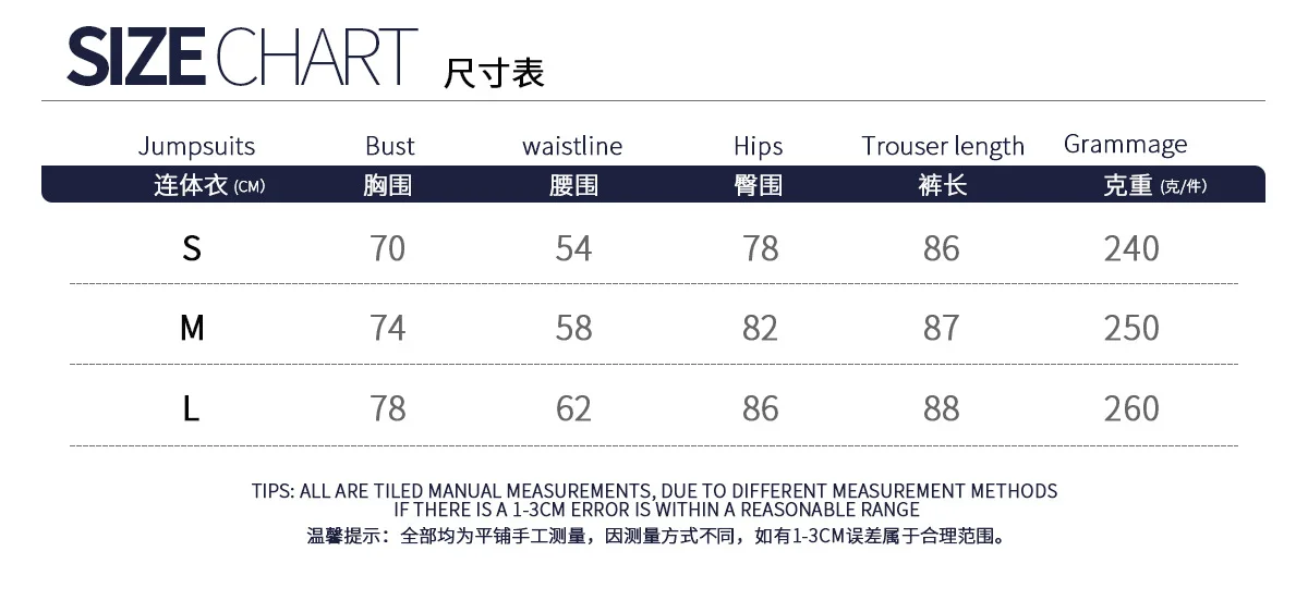 Size chart and fit details