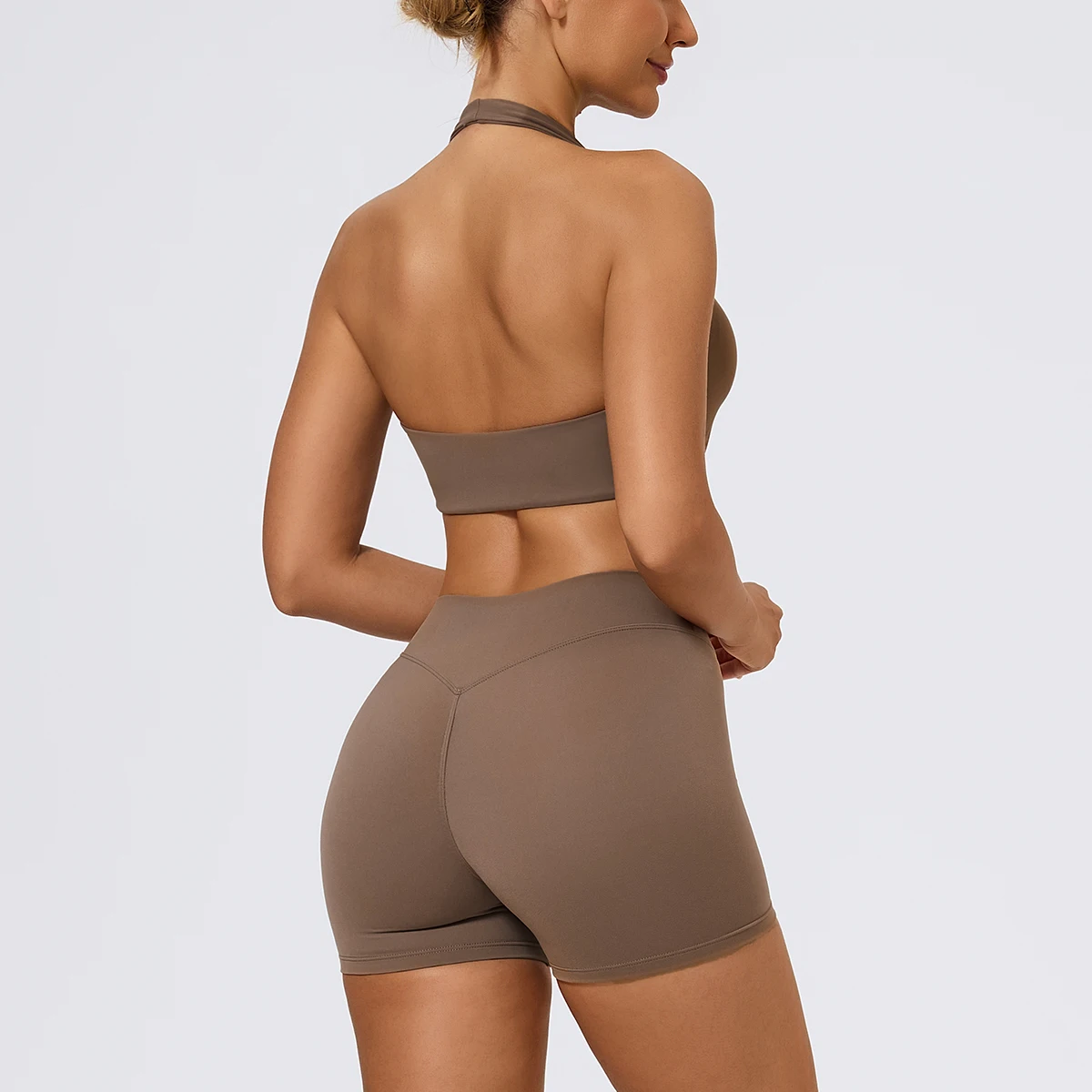 Hearuisavy 2Pcs Women's Summer Sports Suit Gym Push-Up Sports Bra With High Waist Stretch Breathable Fitness Running Yoga Pants - תמונה 2
