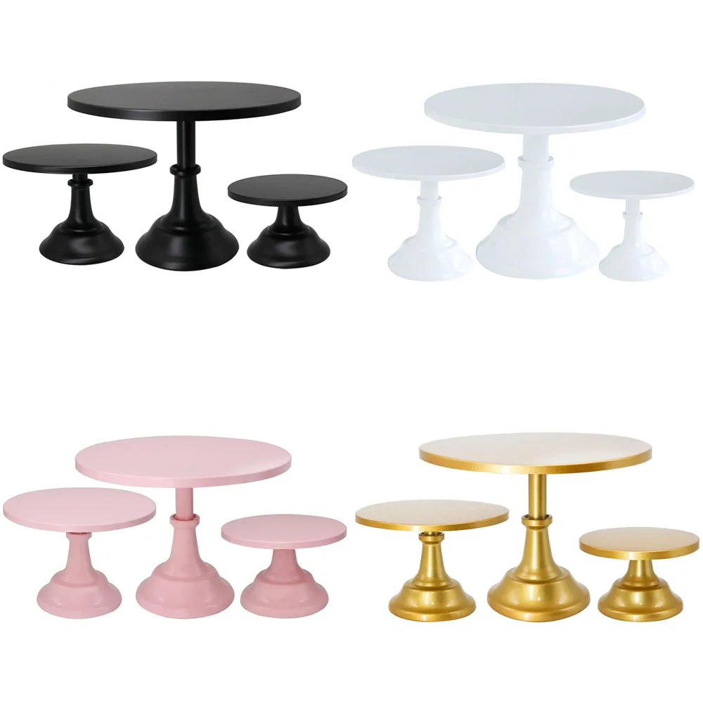 

3Pcs Metal Cake Stand Dessert Table Display High Cake Rack Display for Christmas Wedding Birthday Party Cupcake Cake Decorations