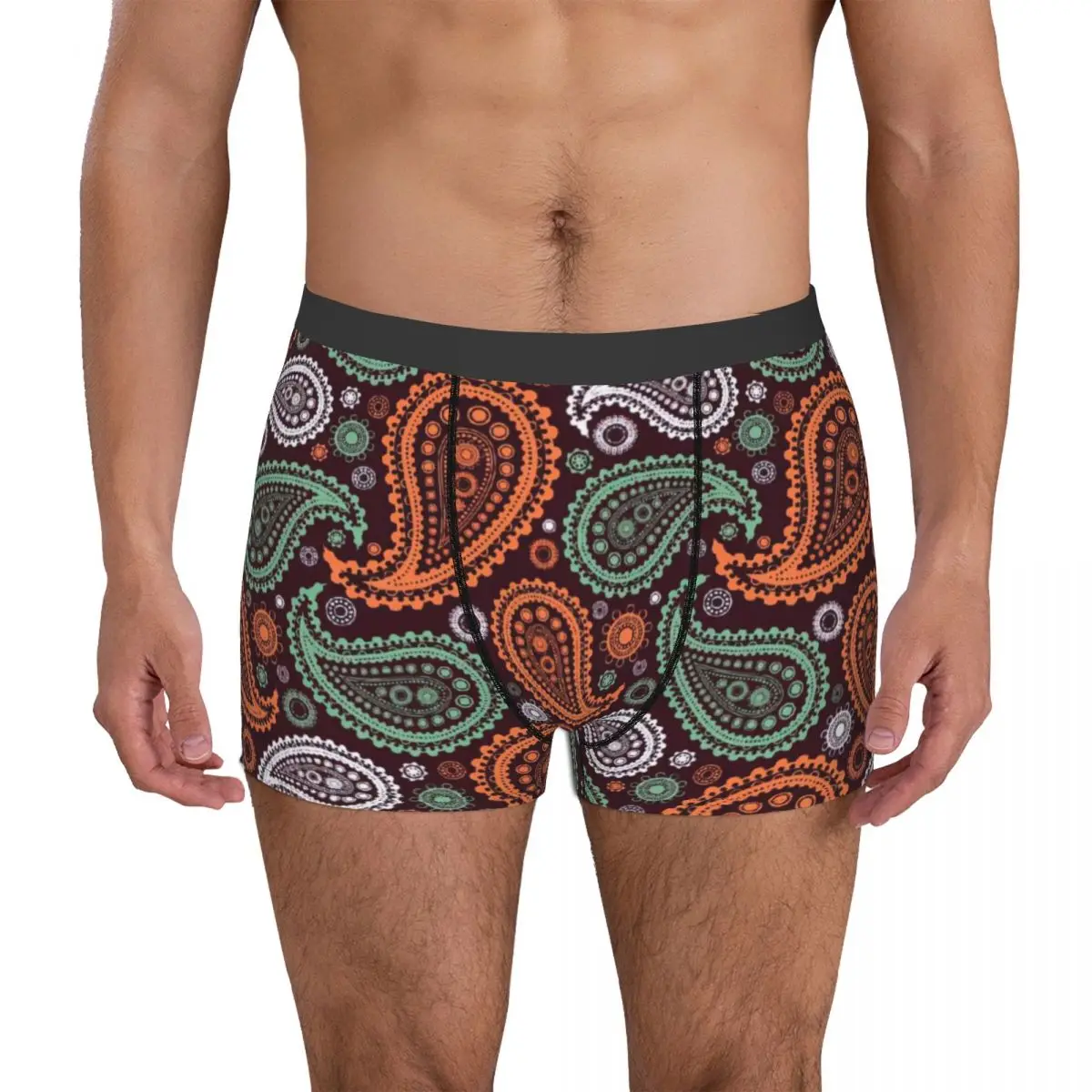 Paisley Drawing Underpants Cotton Panties Men's Underwear Ventilate Shorts