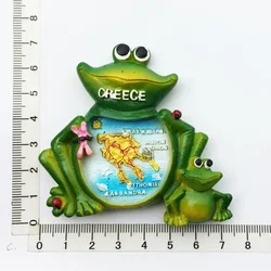 Greek Island Souvenir Fridge Magnets - Colorful Tourist Keepsakes and Home Decor Gifts (Greece frog)