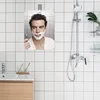 1 PC Deluxe Anti-Fog Shaving Mirror Fogless Bathroom Shower Mirror With Handheld Option For Men And Women Hanging Shower Mirro 2