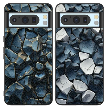 Back Cover Leather Case for Google Pixel 4 XL 4A 5 5A 5G 6 Pro 6A 7 Pro 7A 8 Pro 8A High Quality with Stone Texture Image Print