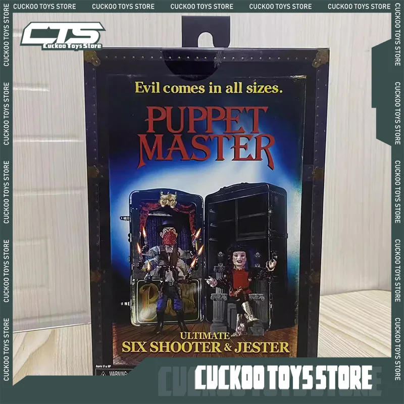 

Original 7 Inch Neca 45495 Puppet Master Action Figurine Movable Ultimate Six Shooter Jester Edition Pvc Collection Dolls Toys