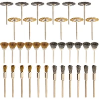 36/60Pcs Brass Brush Steel Wire Wheels Brushes Drill Rotary Tools Polishing Dremel Rotary Tools Metal Rust Removal Brush Set 2