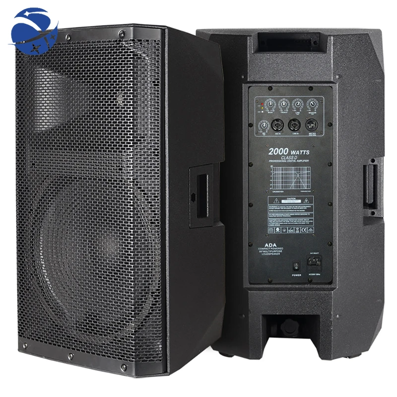 

YYHC Accuracy Pro Audio CAC15ADA Professional 500W 15" Inch Powered Speaker Active Digital Power Amplifier DJ Speaker Box System