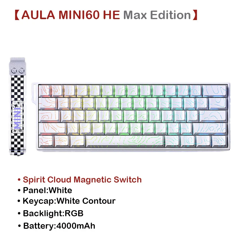 ตัวเลือกสินค้า คีย์บอร์ดเกมมิ่ง Mini60 ทนทาน แม่นยำ 3 โหมดเชื่อมต่อ