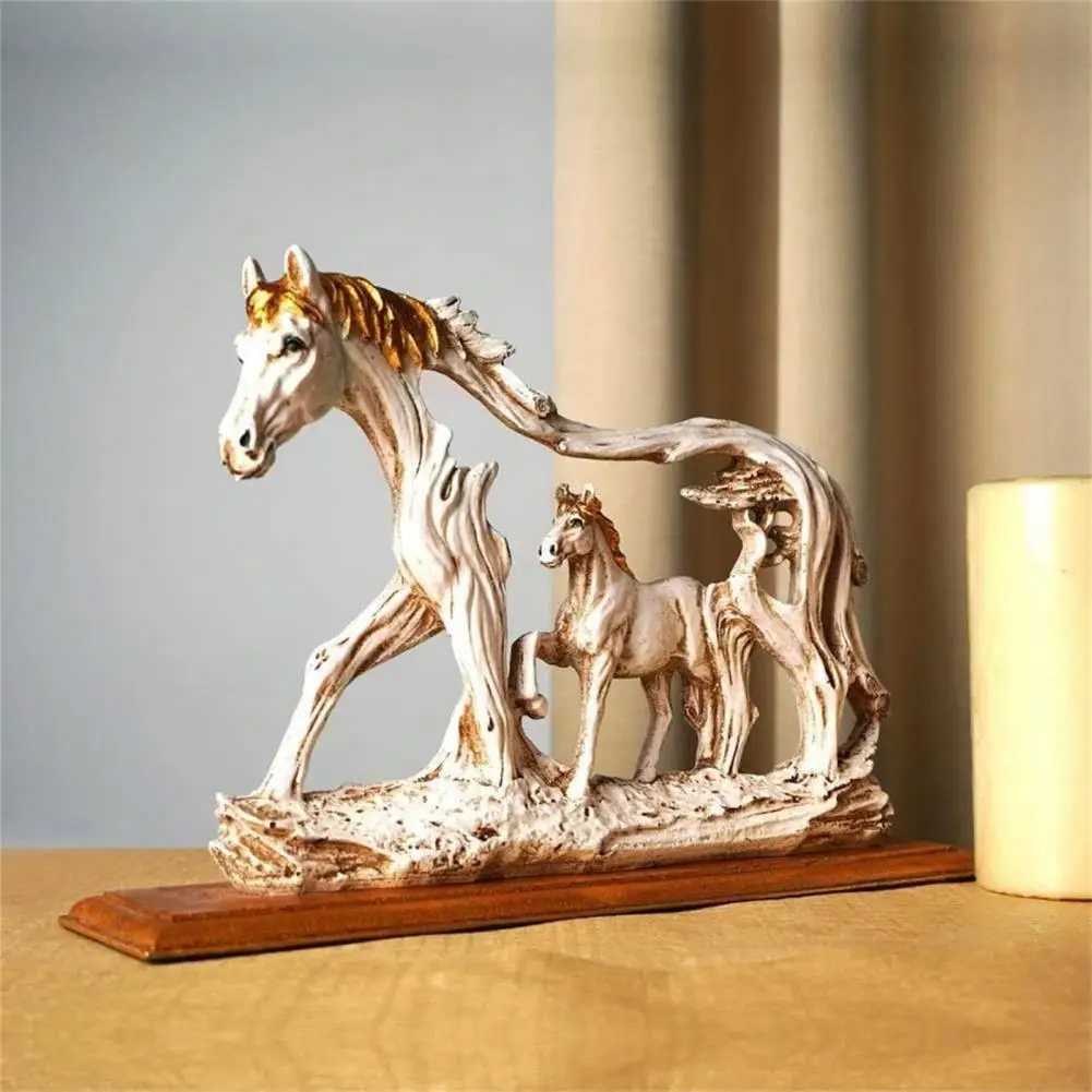 ResinIndianHorseStatueDesktopOrnamentsCraftsAnimalFigurines