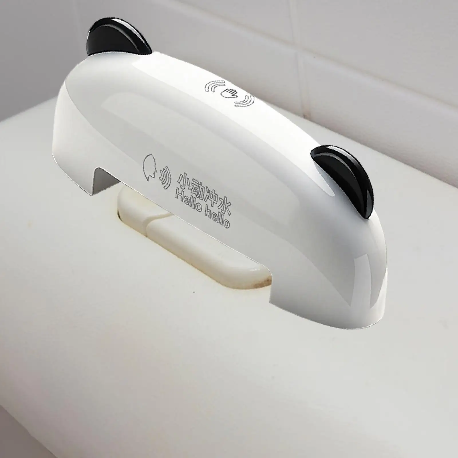 Touchless Toilet Flusher with Voice Control , White Professional 150x50x56mm