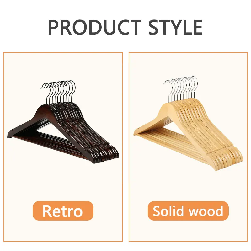 Wooden Clothes Hangers 100 Units Wood Hanger Antique Bulk Space Saving  Wardrobe Coat Hangers Clothing Organizers Bedroom Closets