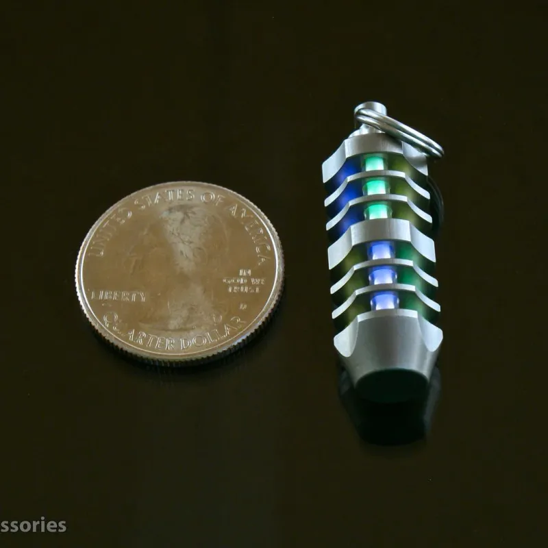TEC-T3-6X Triode Self-luminating marker self-luminous Titanium alloy keychain 5