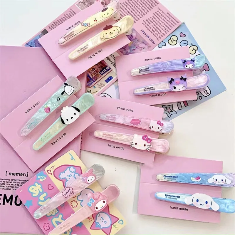 

Kawaii Sanrio Anime Kuromi Hair Clip My Melody Cute Cartoon Pochacco Artistic Pompompurin Fashions Cinnamoroll Gifts for Girls