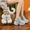 AUTUSPIN 2025 New Arrival Women's Shoes Spring Summer Breathable Mesh Splicing Leather Thick Bottom Sneakers Outdoor Leisure 5