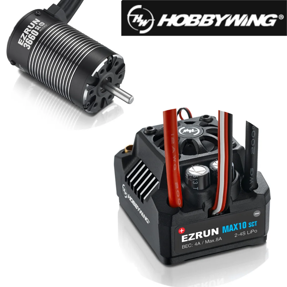 Hobbywing EZRUN MAX10 SCT 120A Brushless ESC + 3660 G2 3200KV/ 4000KV