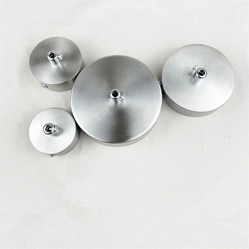 Stainless Steel Ceiling Plate High Quality Pendant Lamp Disc Fixed Base Silver Round Straight-side Panel Lamp Accessories Canopy
