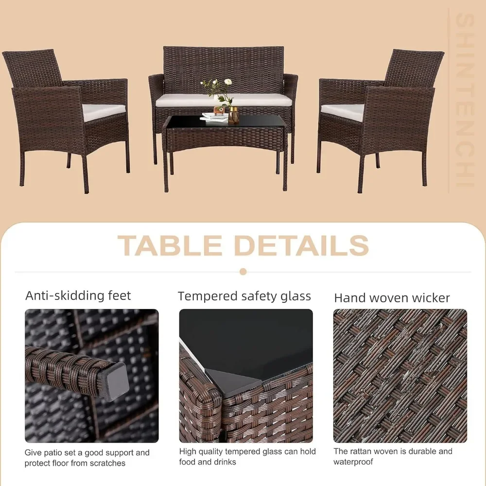 4 Piece Outdoor Patio Furniture Sets 2