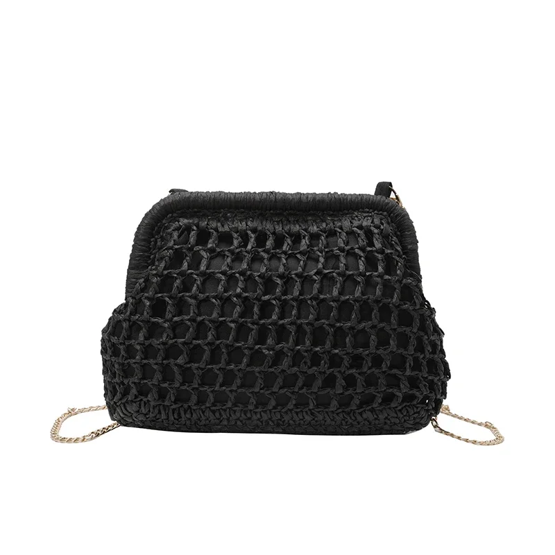 Straw Weaving Hollow Out Fashion Women's Shoulder Bags Niche Design Casual Versatile Commute Western Style Handbags