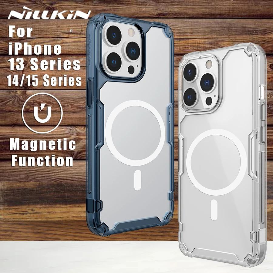 Nillkin For iPhone 15 14 13 Pro Max Plus case Magnetic Adapt Magsafe TPU pro case Back Cover For iPhone 13 14 Plus Pro 5G