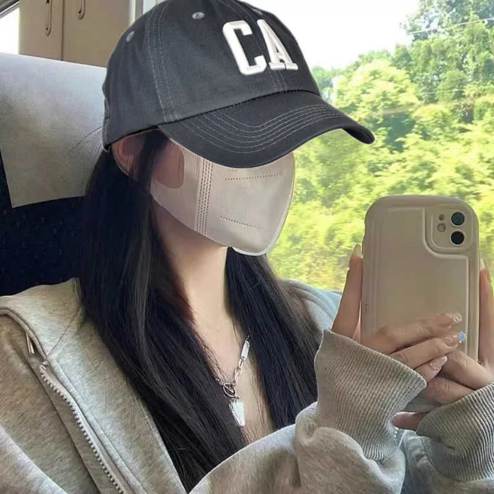 Long Wavy Synthetic Wig Baseball Rice Black Cap With Hair Extensions Hat Wigs Natural Black Connect Wig Adjustable For Women