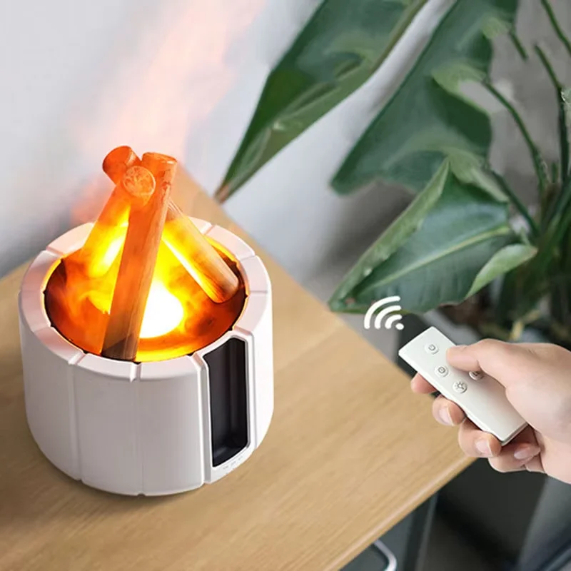 Flame humidifier SPA office essential oil diffuser silent living room large room home campfire aromatherapy machine