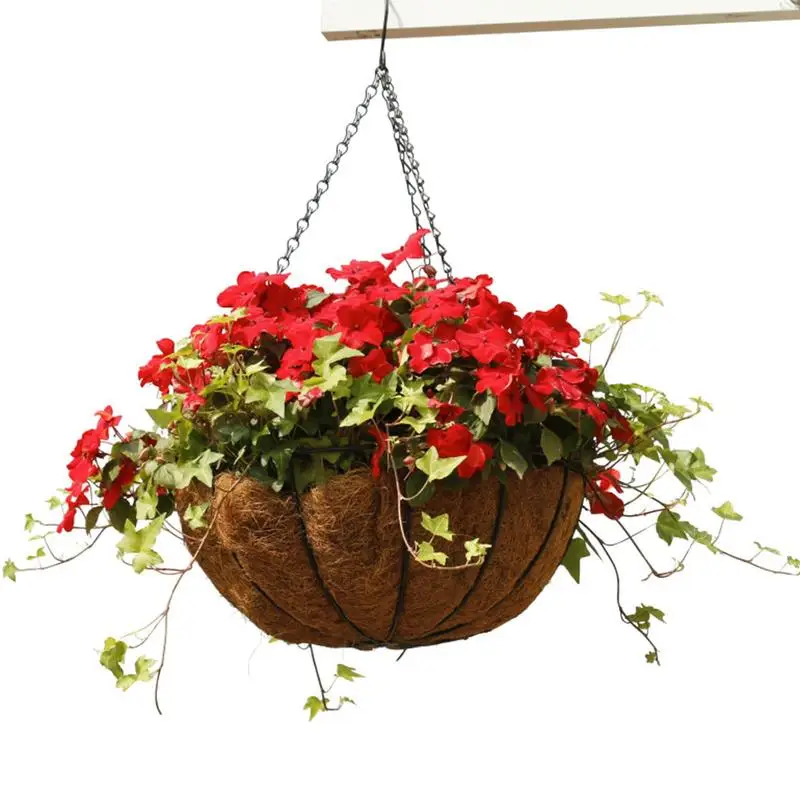 

Coconut Liners for Garden Planters Plants Basket Liner For Hanging Basket Garden Planter Replacement Cushion Wall Hanging Basket