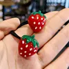 2Pcs Shiny Strawberry Hair Accessories Children Rubber Bands Scrunchies Elastic Hair Bands Girls Headband Decorations Ties Gum 5