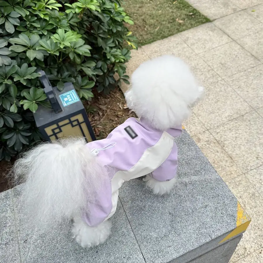 네발용 전신 방수 강아지 우비, 방수 강아지 코트, 강아지 비옷, 조절 가능한 강아지 방수 의류