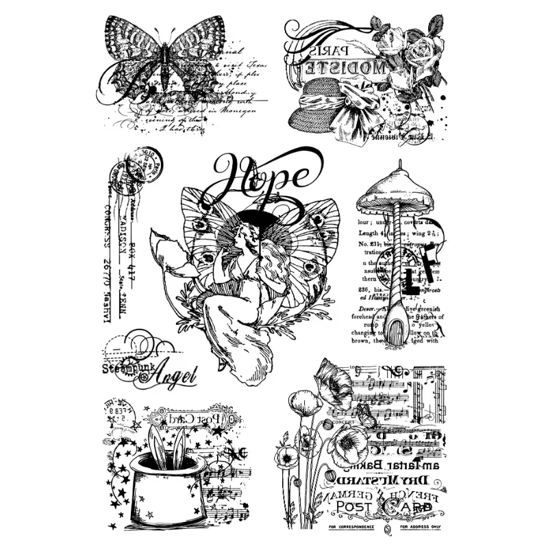 11*16cm Beach Flower Girl Element Silicone Clear Rubber Stamps for Card Making Handbook DIY Album Scrapbooking Crafts Supplies clear stamps clear rubber stamps